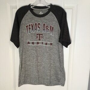 Colosseum Ladies Pullover Texas A&M Tee Shirt Gray/ Dark Gray Size M